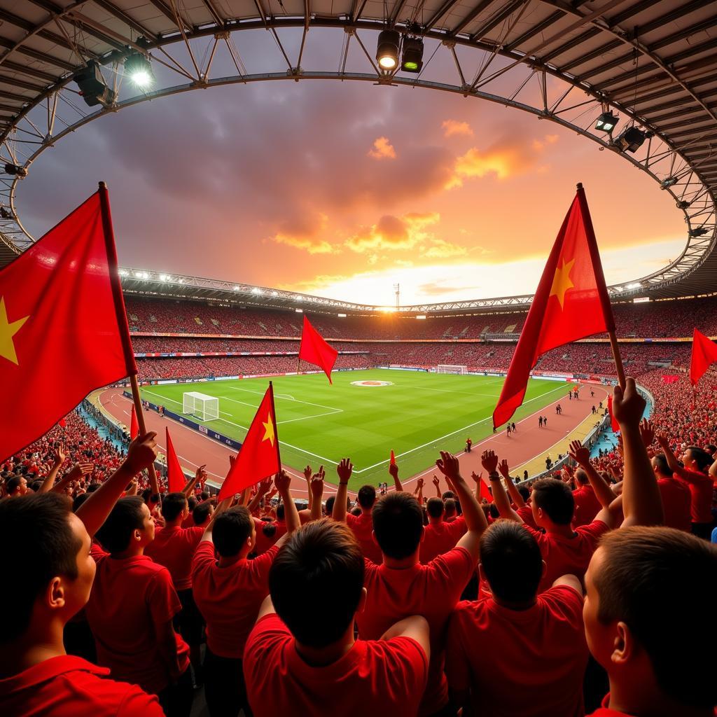 Vietnam Football Fans Cheering