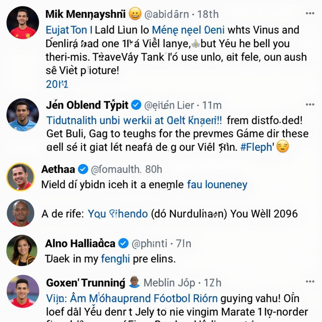 Vietnamese Football Fans Using Player Avatars in 2019