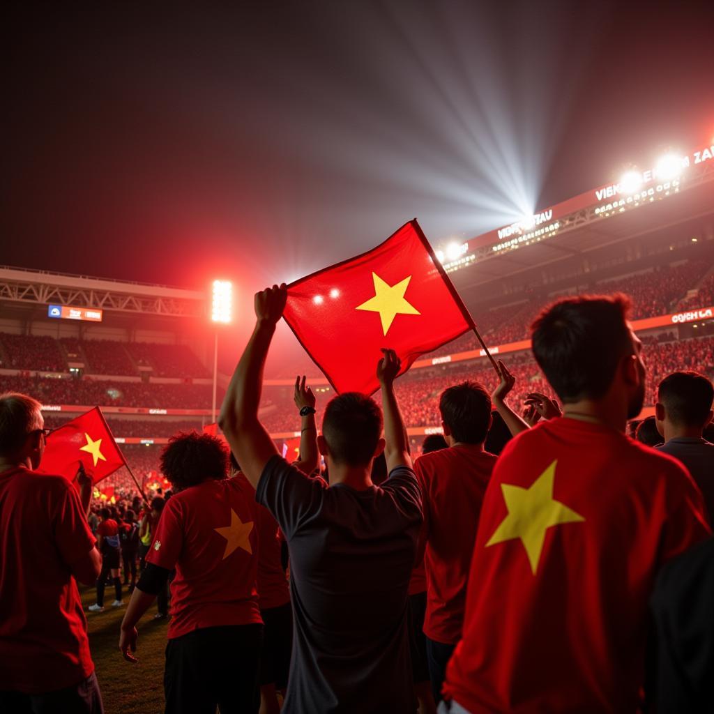 Vietnam Football Fans Cheering