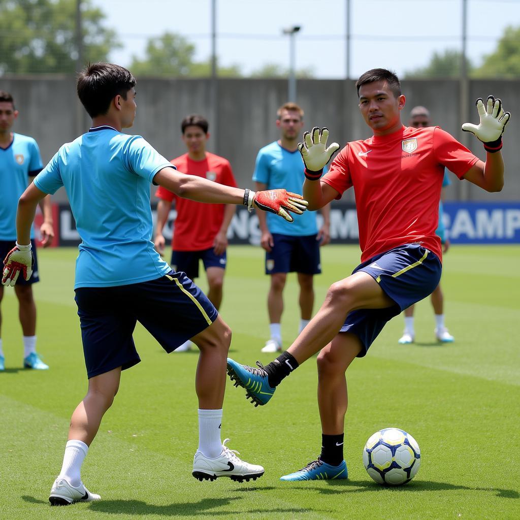 Vietnam Goalkeeper Training Session for Malaysia Match