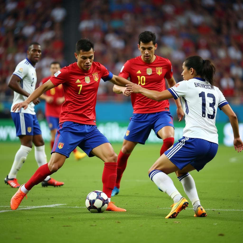 Vietnam National Team Defenders in Action