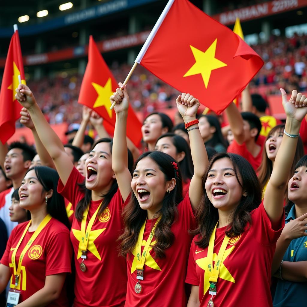 Vietnam National Team Fans Cheering