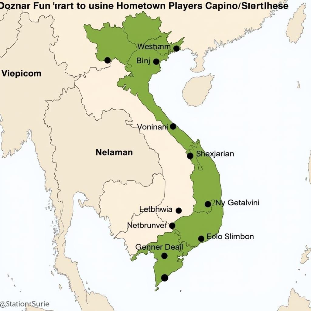 Vietnamese football players and their diverse hometowns