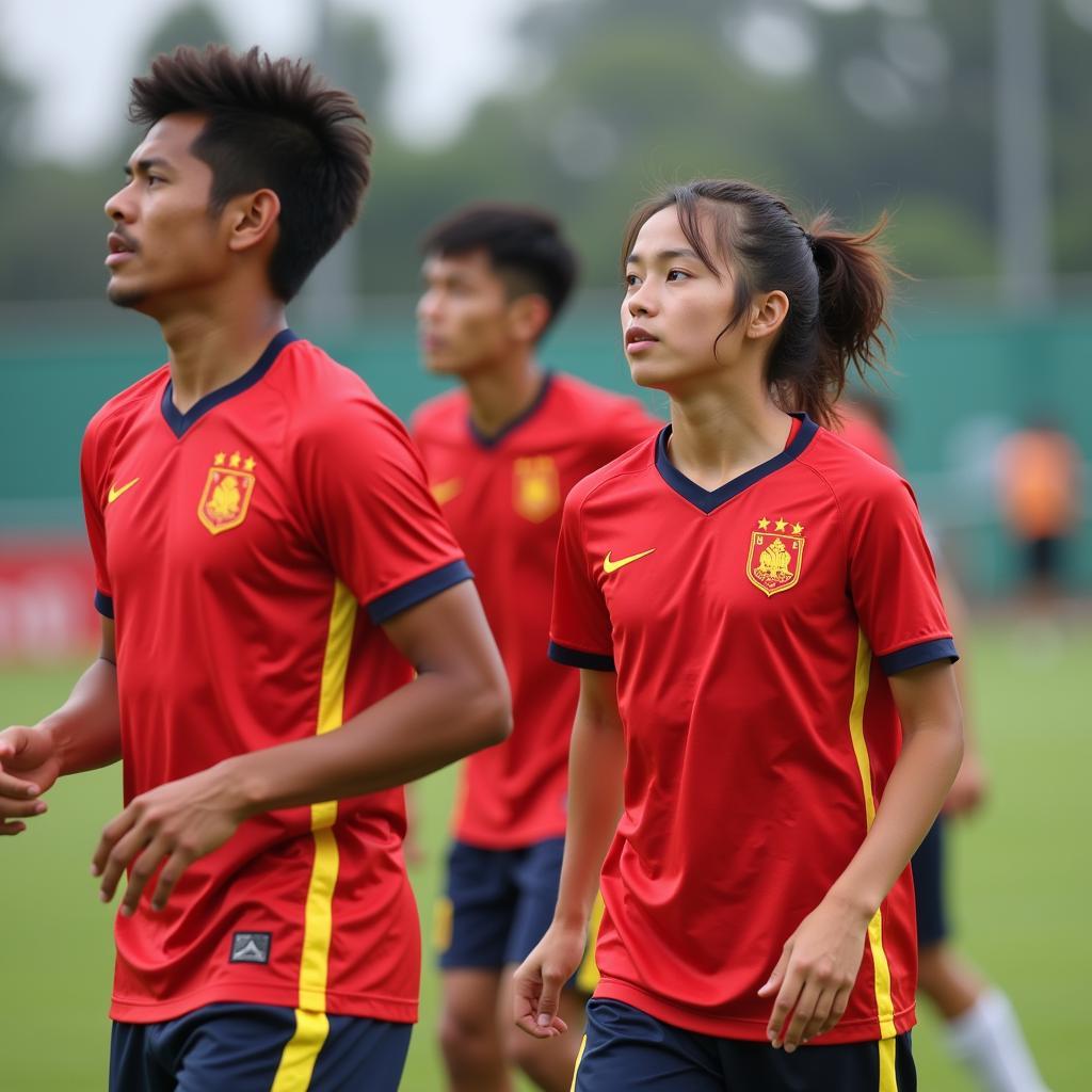 Vietnam U19 Players During a Training Session in 2019