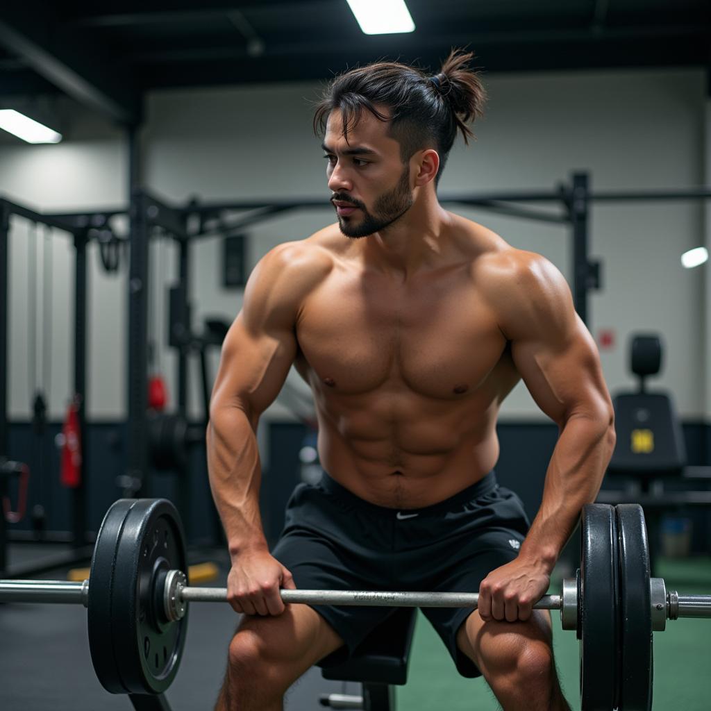 Vietnamese Football Player Gym Workout