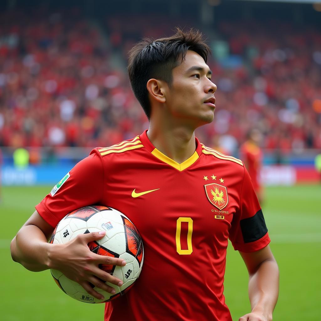 Portrait of a Vietnamese Football Player