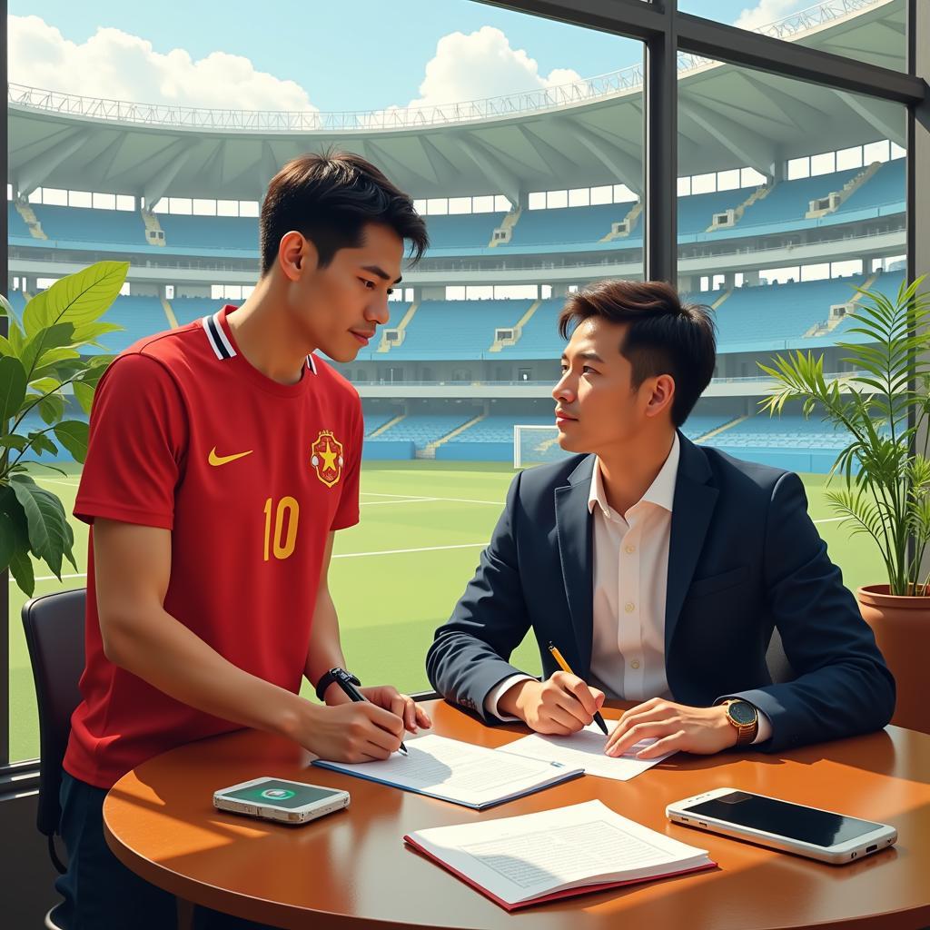 Vietnamese Football Player Salary Negotiation