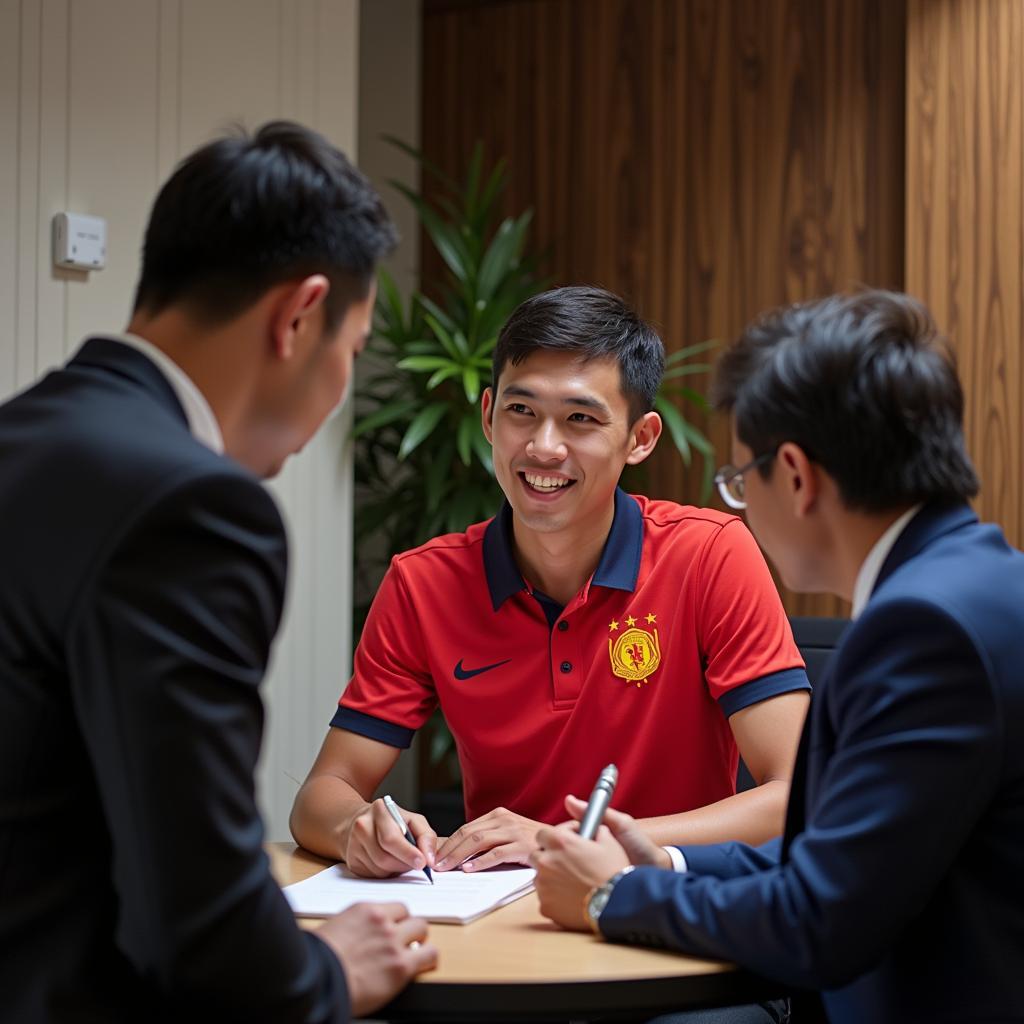 Vietnamese Football Player Salary Negotiation