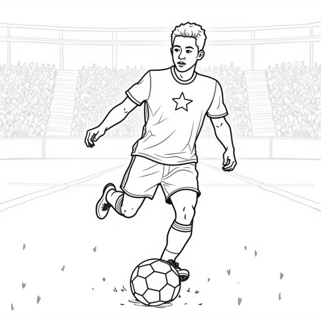 Vietnamese Football Players Coloring Page