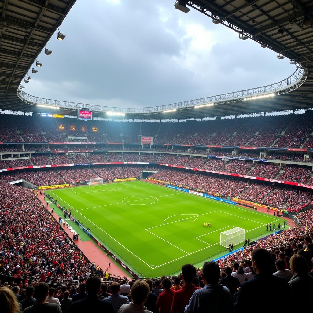 Vietnamese Football Stadium Filled With Fans