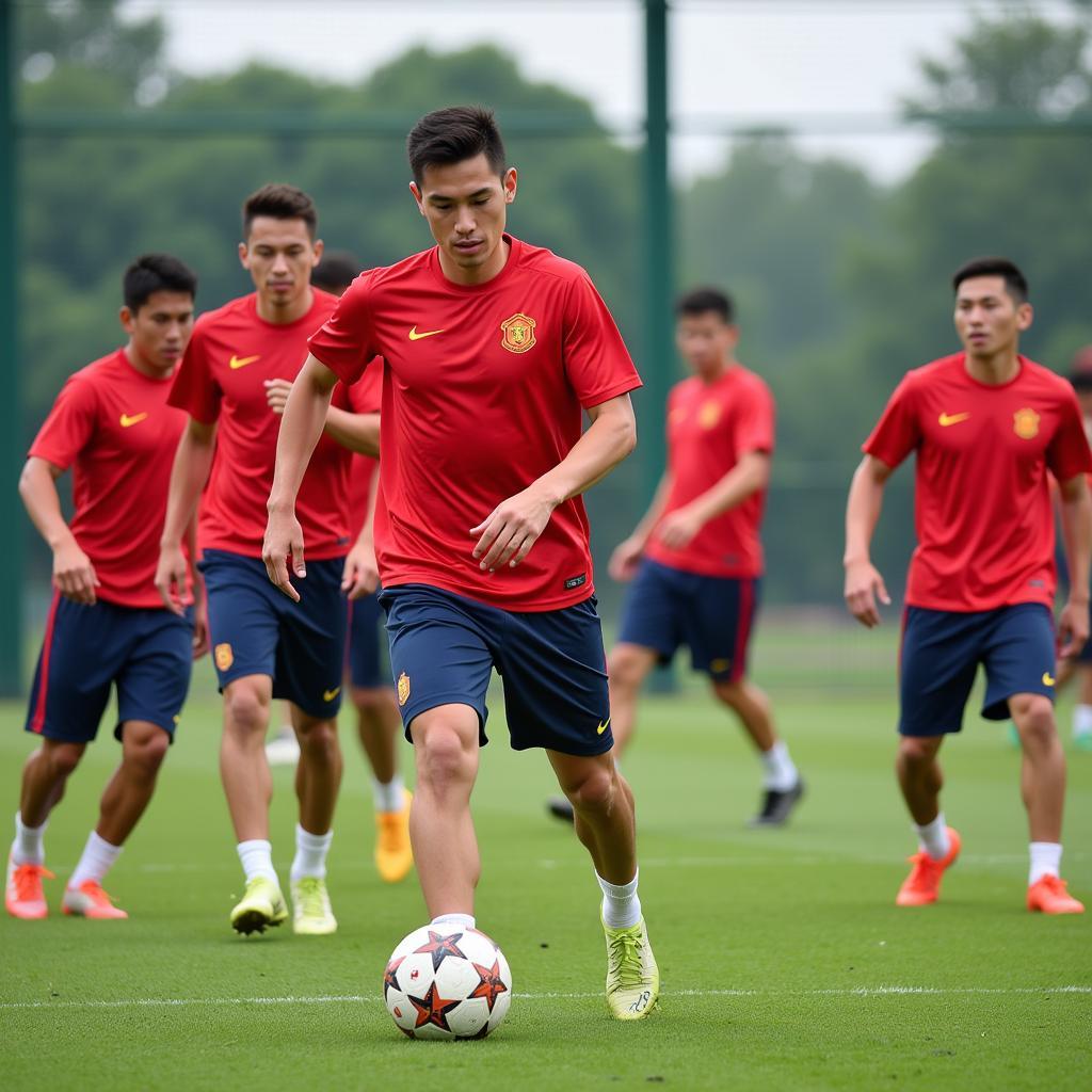 Vietnamese Football Team Training Session