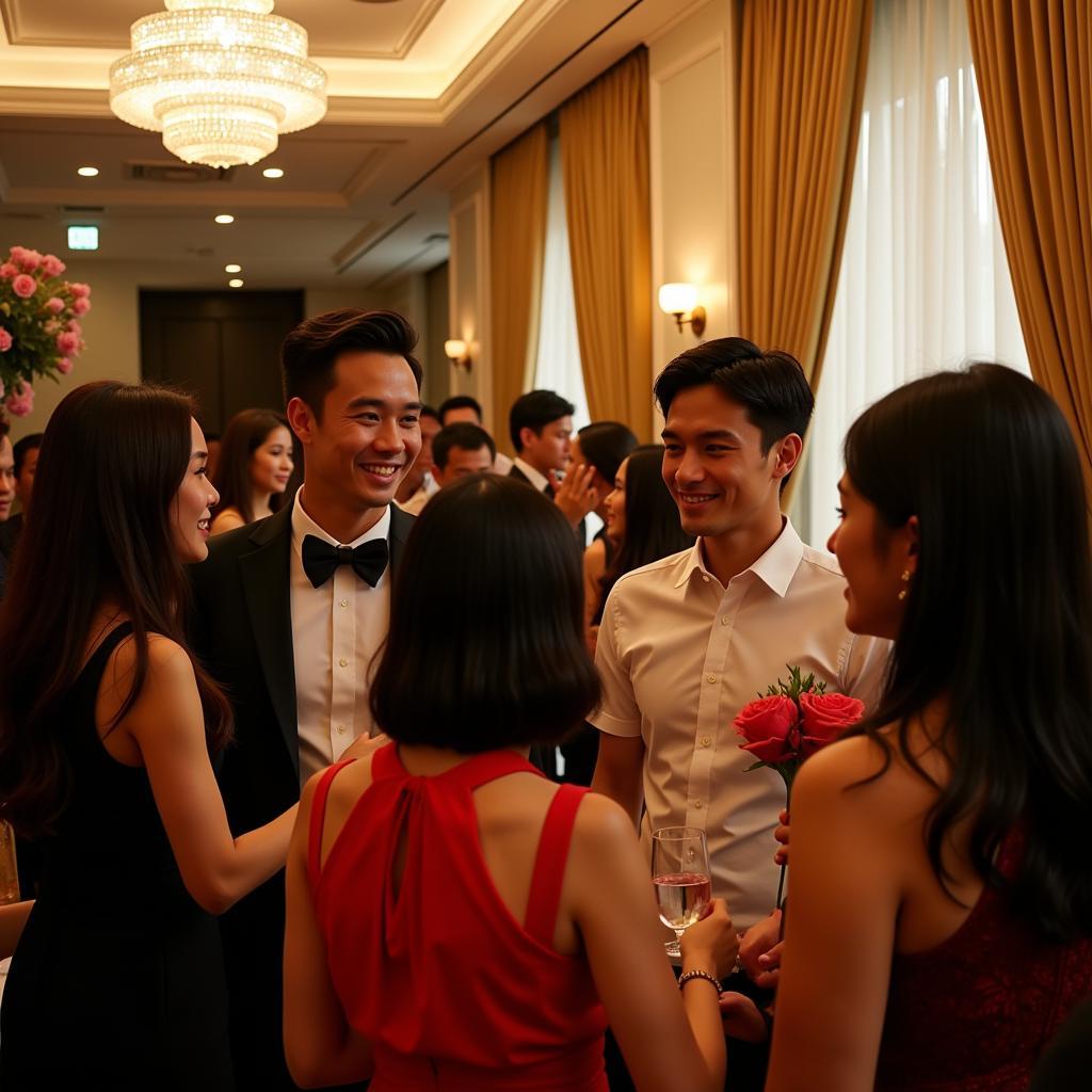 Vietnamese Footballer at Le Thanh Binh's Wedding Reception