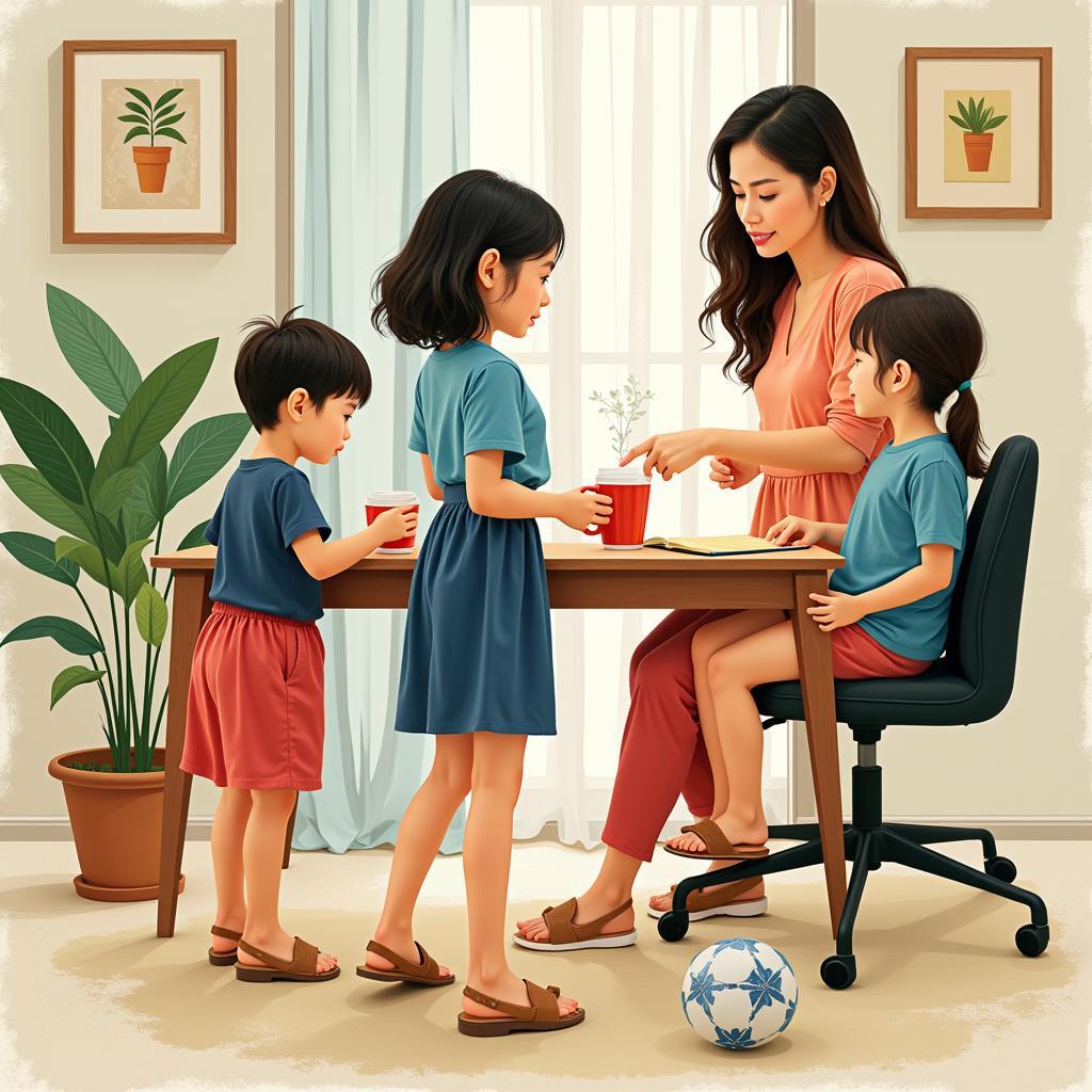 Vietnamese Footballer Wives Balancing Family Life