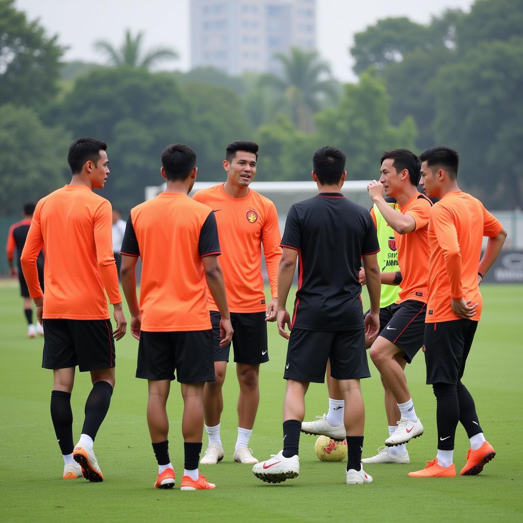 Vietnamese National Team Training Session with Naturalized Players