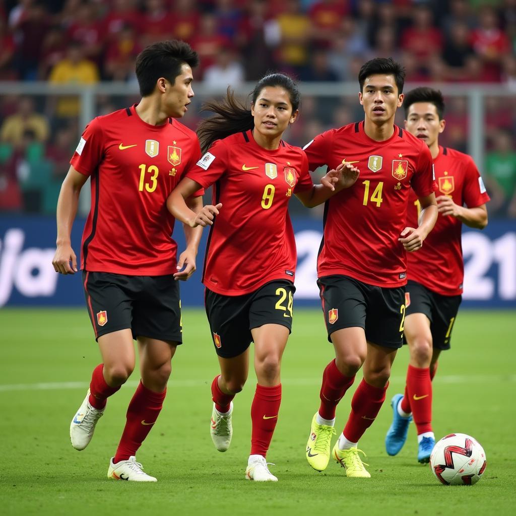 Vietnamese U24 Football Squad in Action