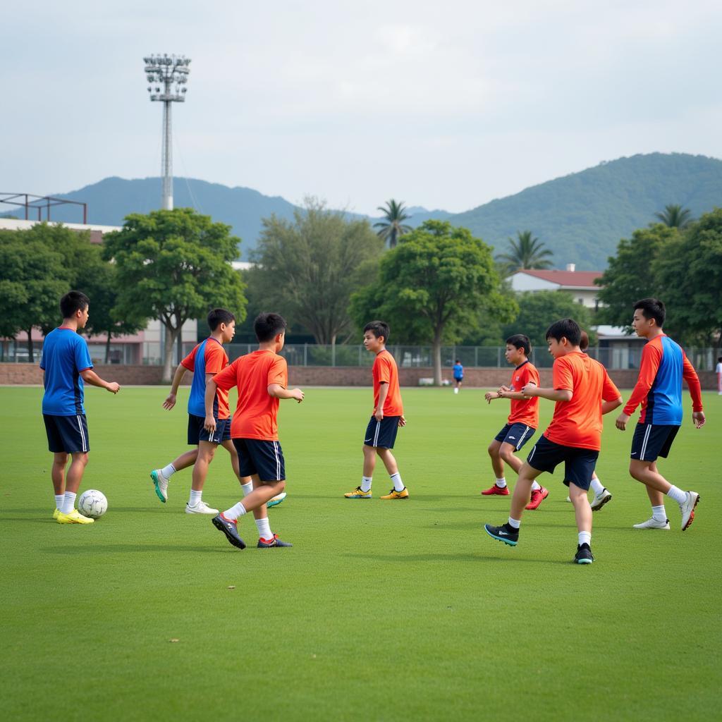 Viettel FC youth academy training session