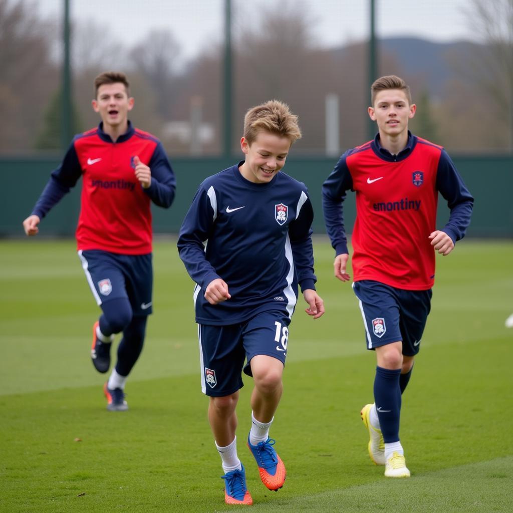 Young West Brom players training, representing the future of the club