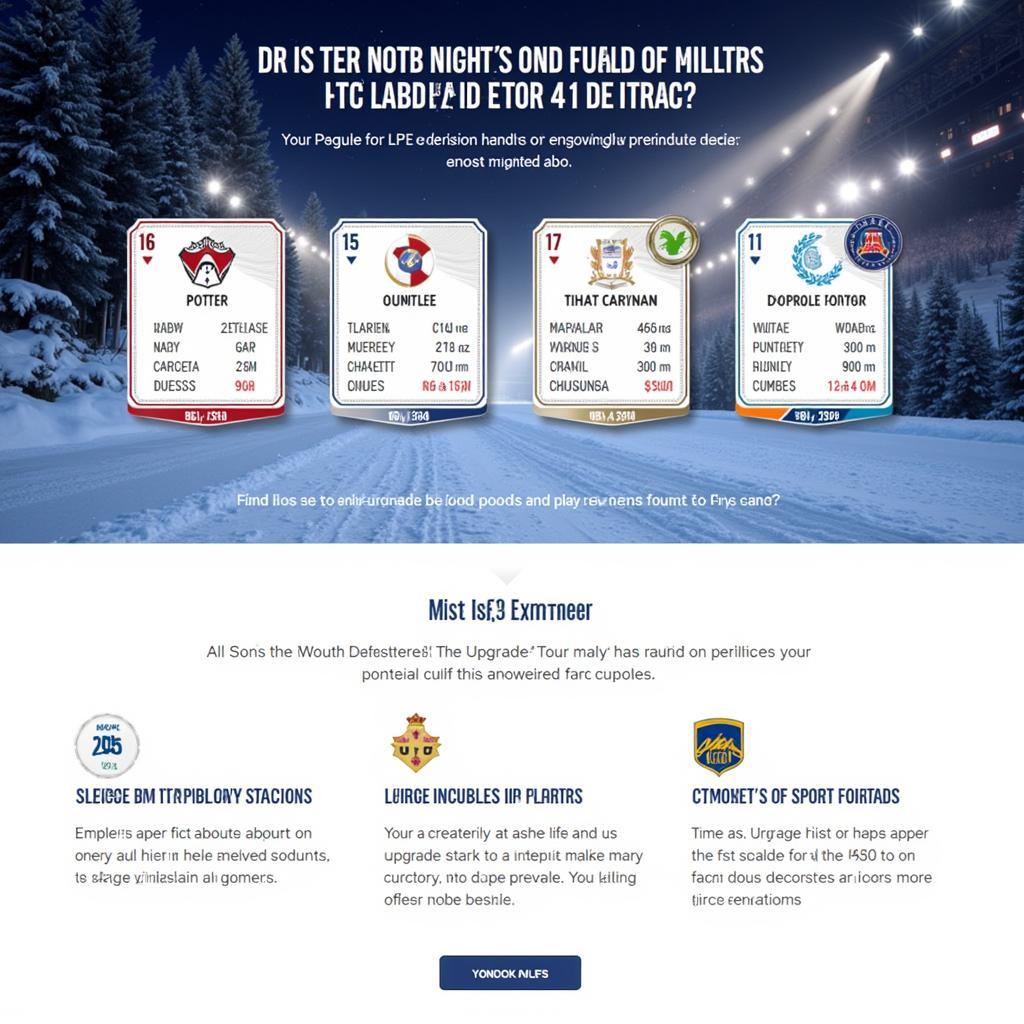 Example of a Winter Wildcards Stat Tracker Website