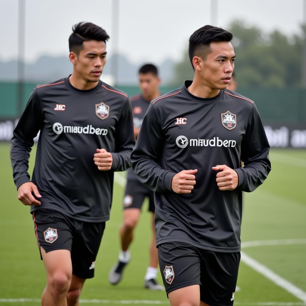 Xuan Truong training with his club Hoang Anh Gia Lai