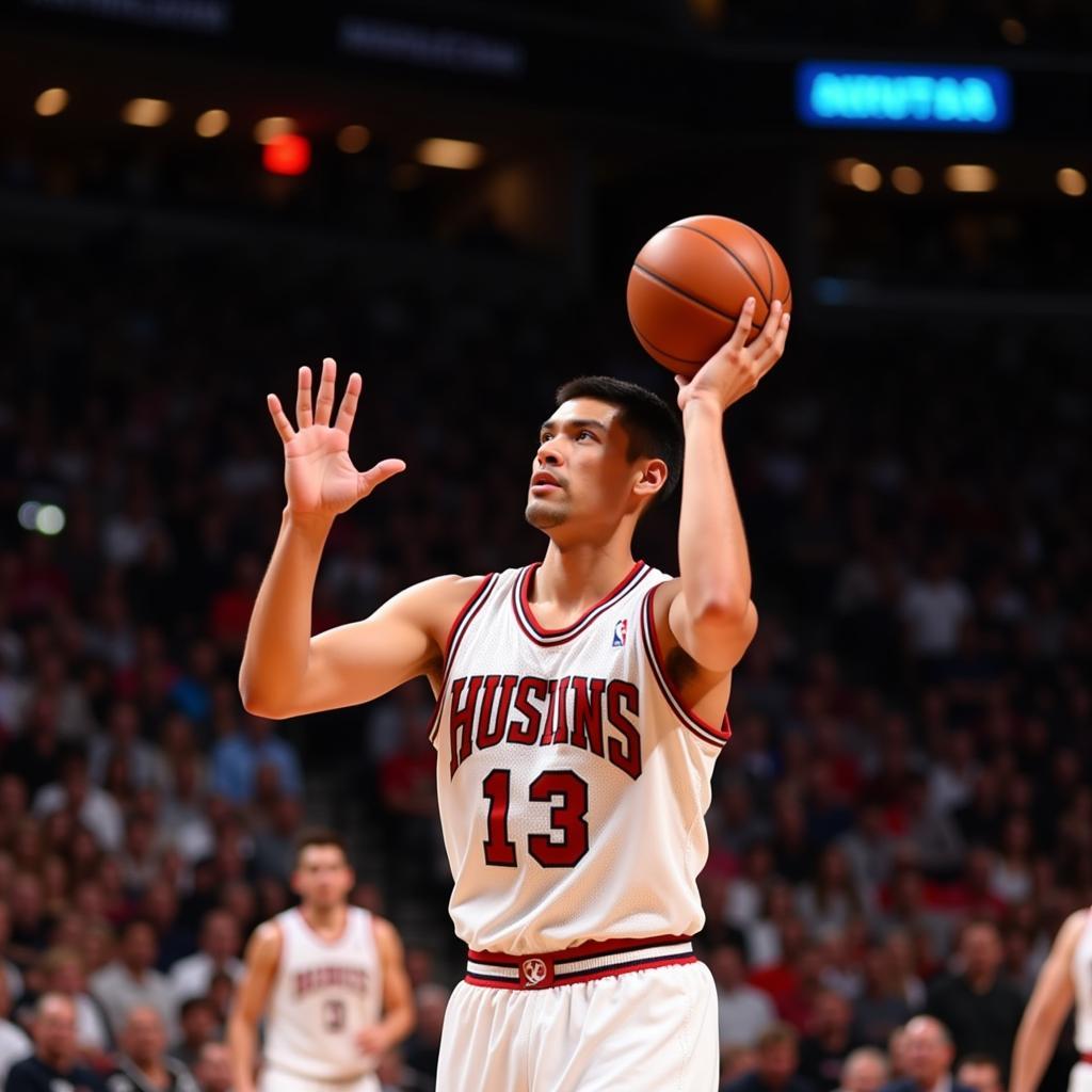 Yao Ming shooting a free throw