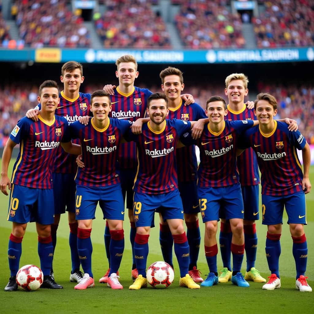 Young Barca Players Team Photo