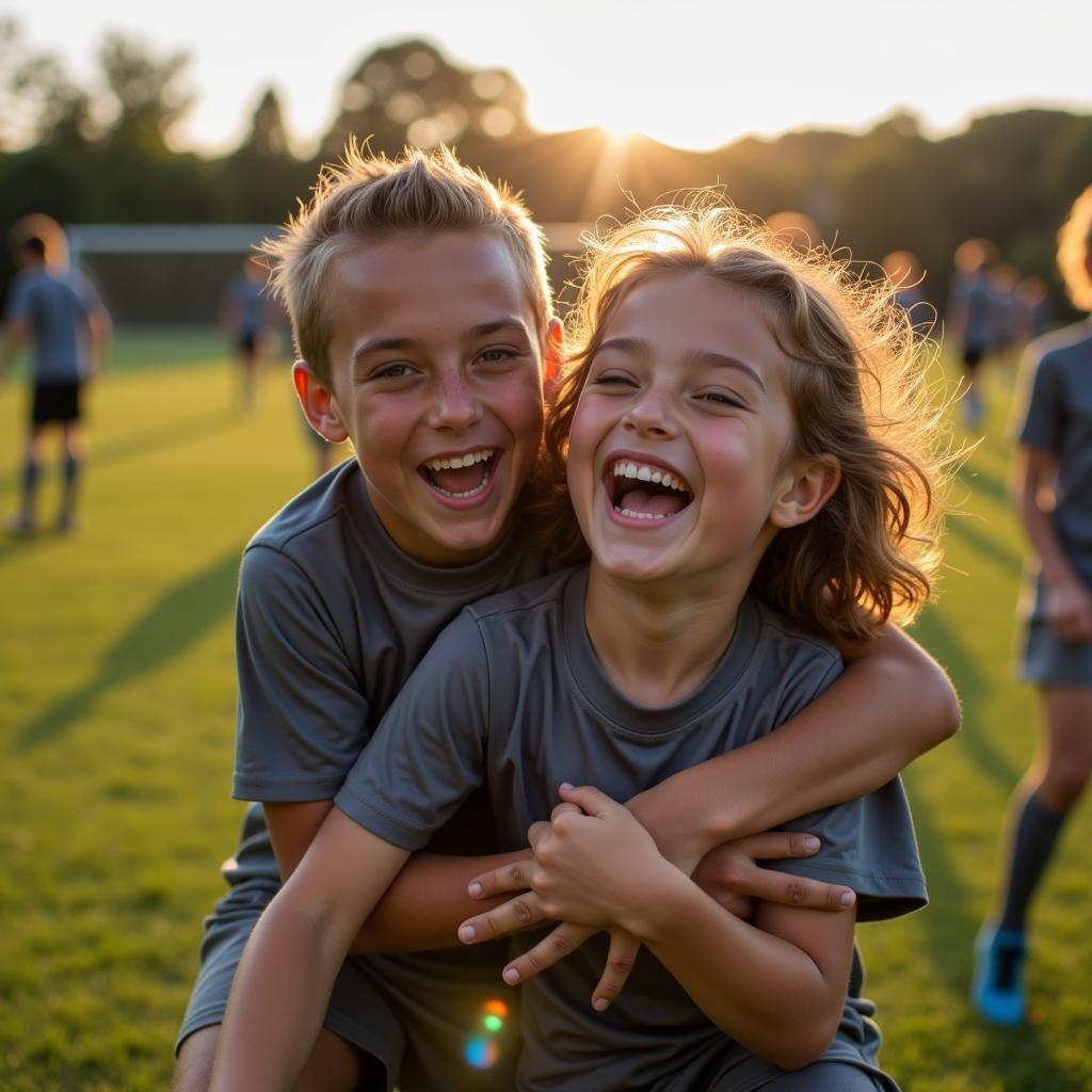 Young Football Players Celebrating a Goal in 2016 - Episode 13