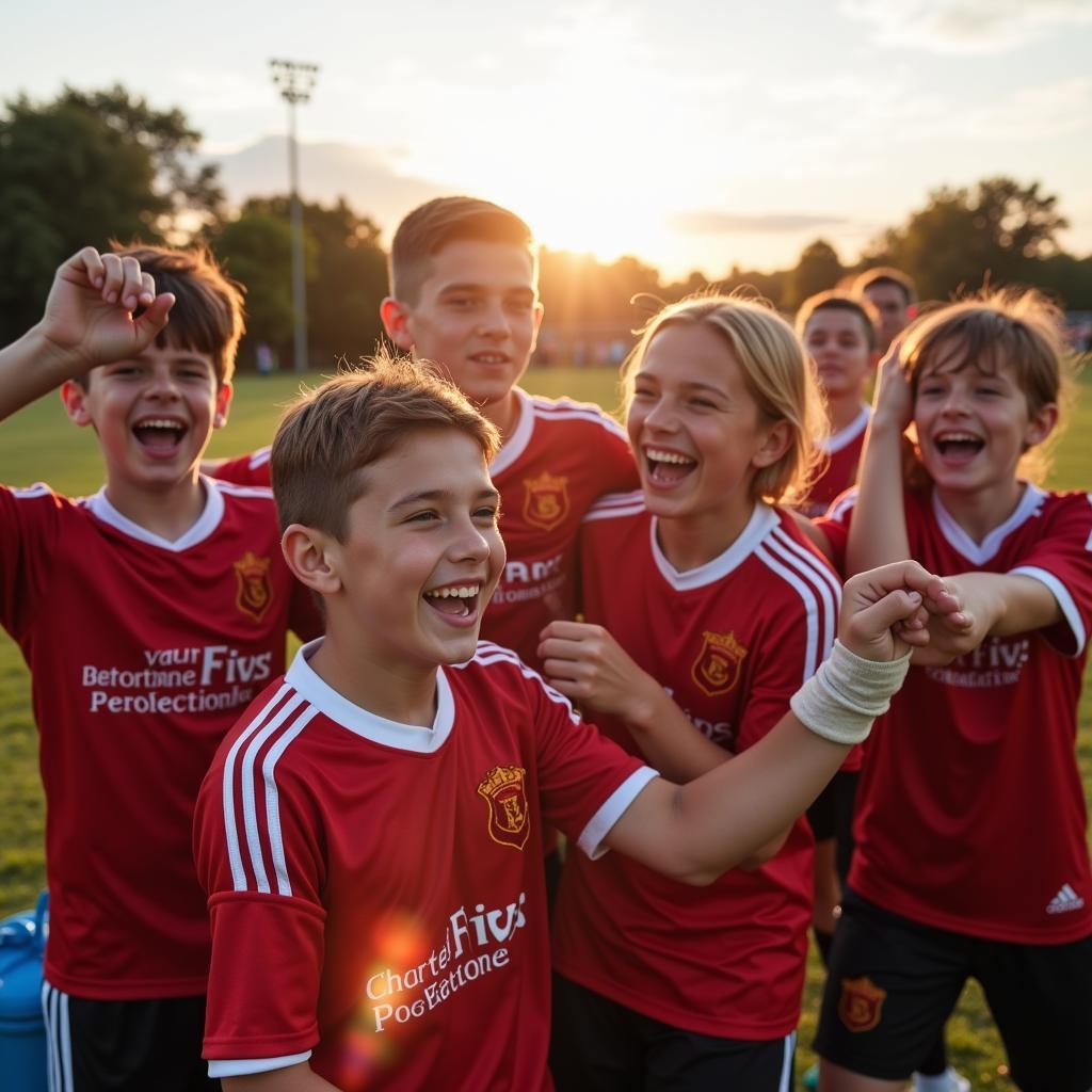 Young Football Players Representing the Future of the Game