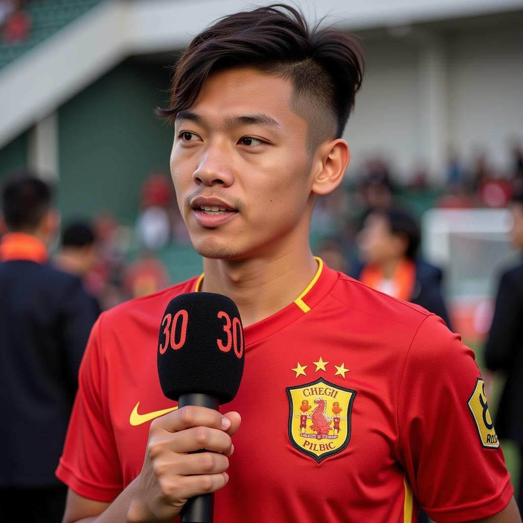 Young Vietnamese Football Player Interview