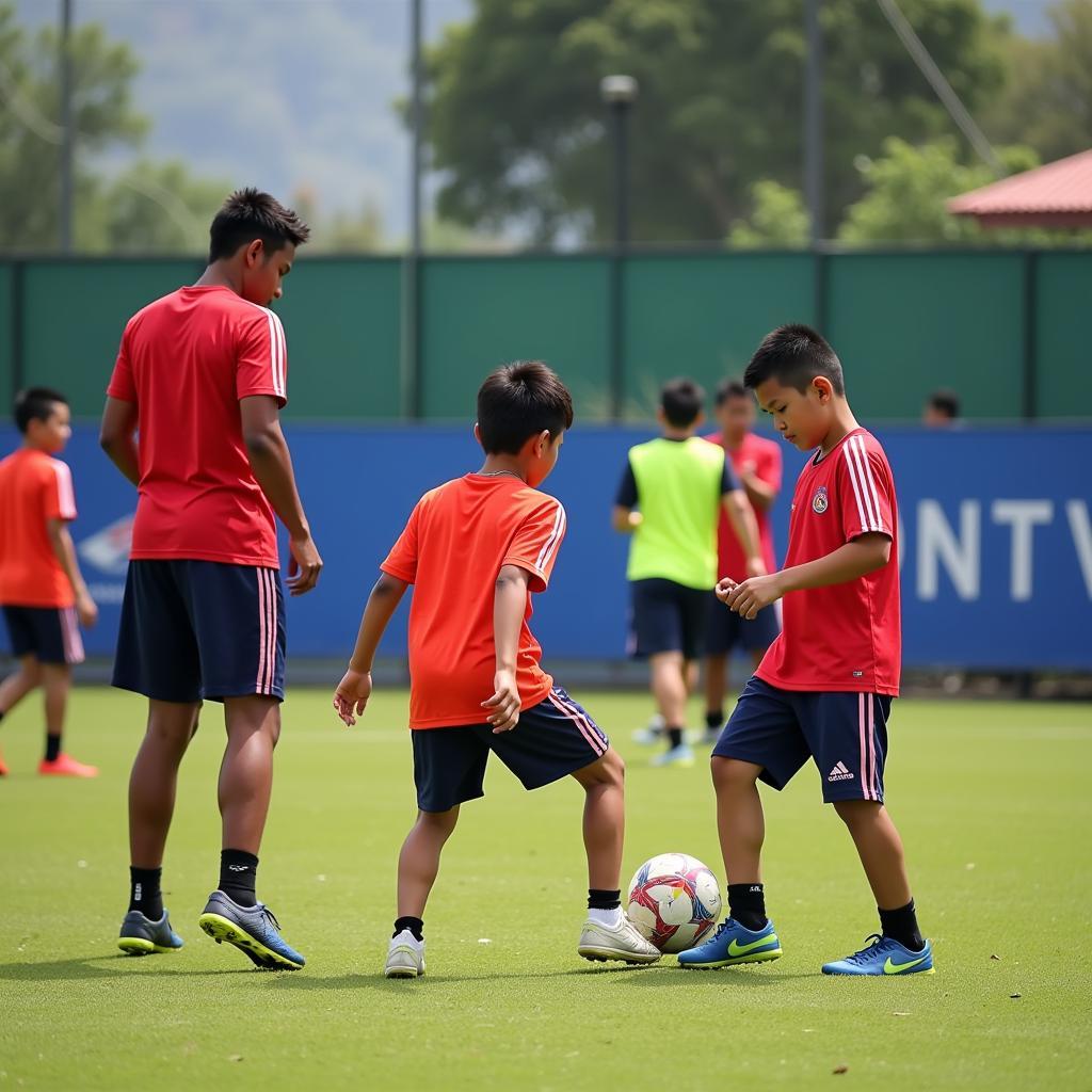 Youth Football Training Session in the Philippines