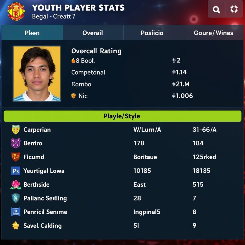 Checking Youth Player Stats in PES 2017