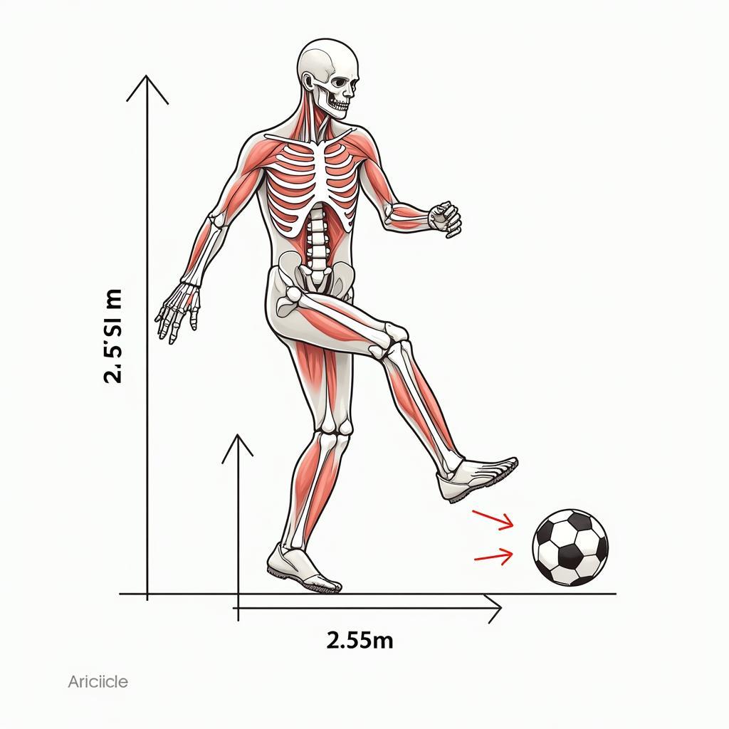 Biomechanical Challenges of a 2.55m Tall Footballer