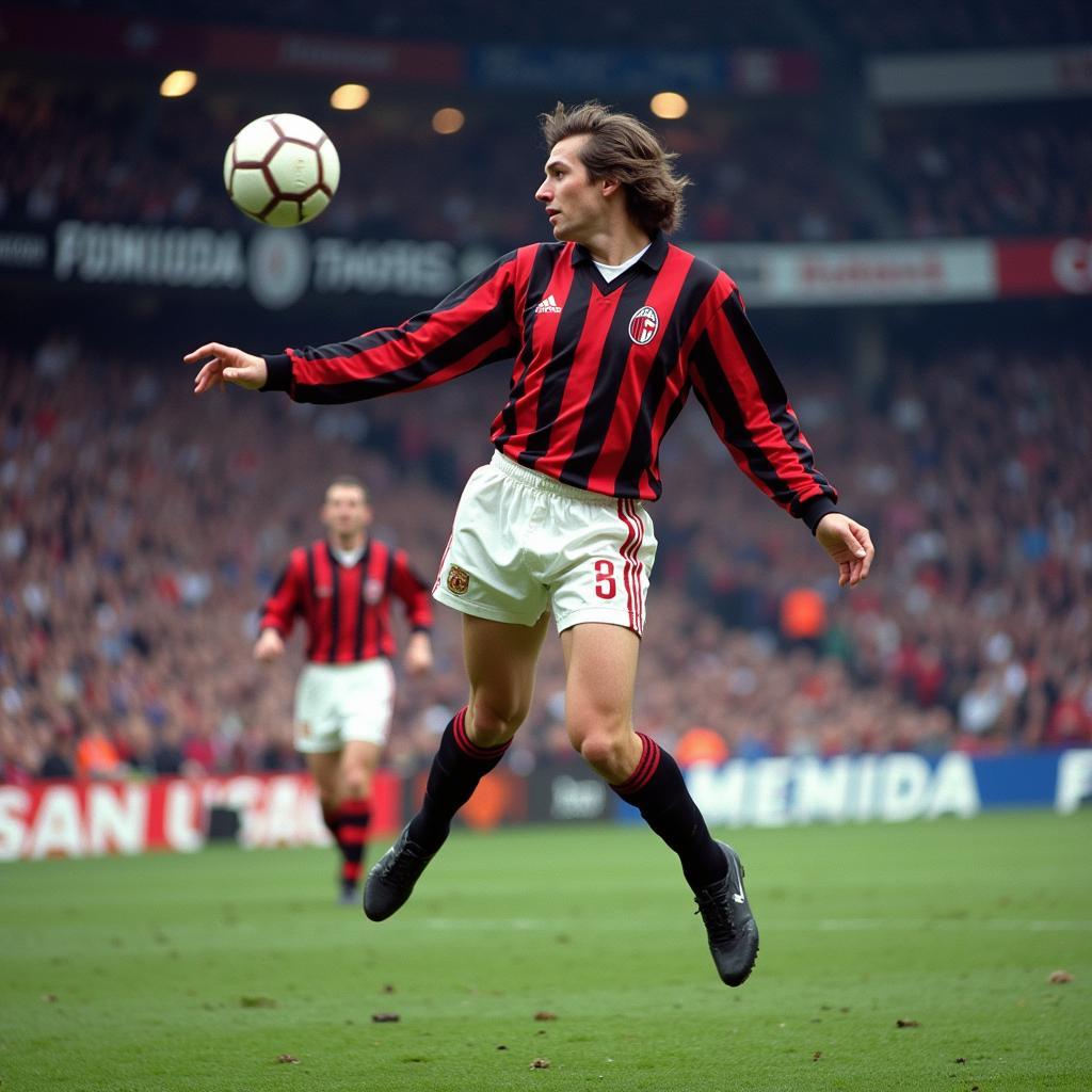 Marco van Basten scoring a volley for AC Milan