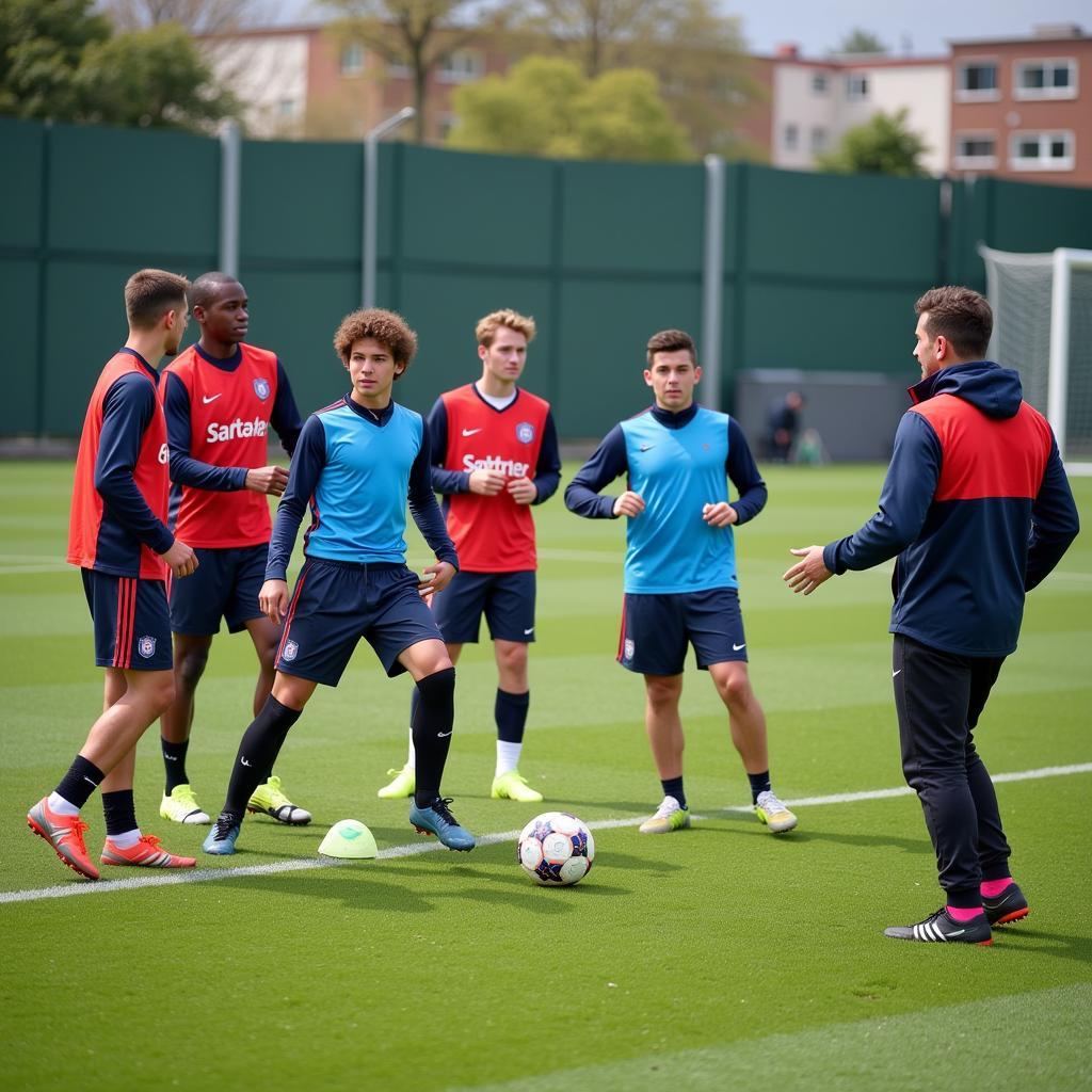 Academy Training Session Focused on Tactical Play