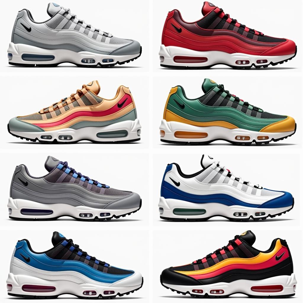 Various Air Max 95 colorways