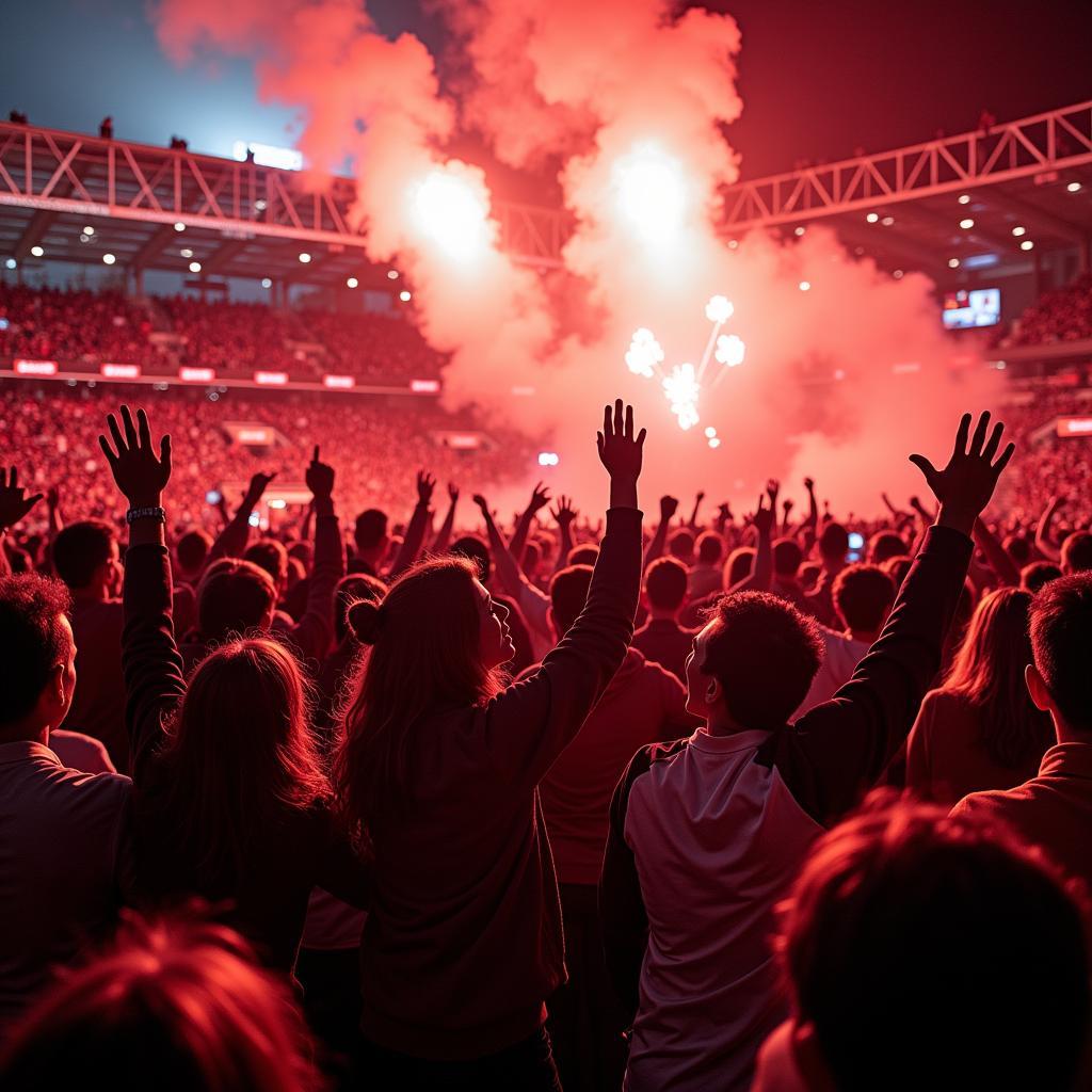 Ajax Fans Celebrating a Goal