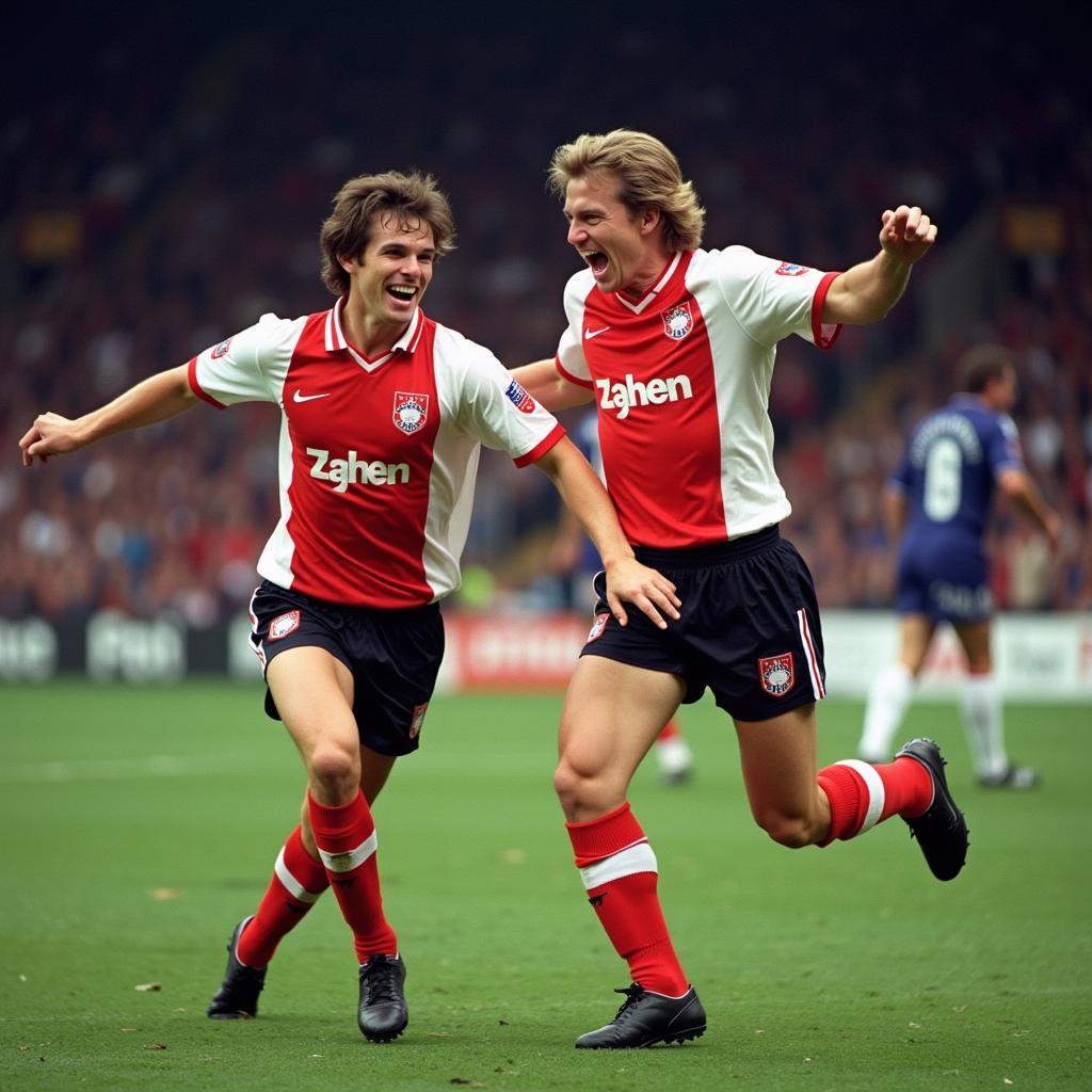 Ajax's Golden Era: Johan Cruyff and Marco van Basten in action