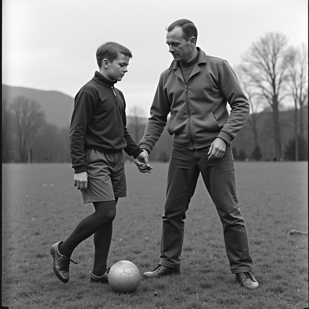 Alf-Inge and Erling Haaland during Erling's childhood