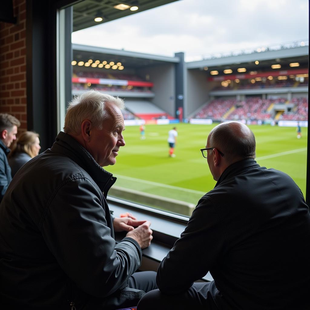 Alf-Inge Haaland watching Erling play from the stands