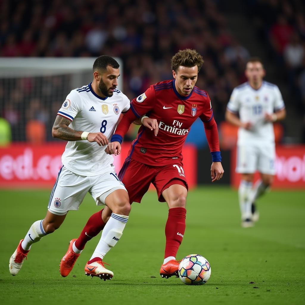 Antoine Griezmann showcasing his skills