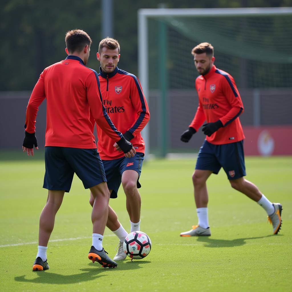 Arsenal's Best Player Training Hard