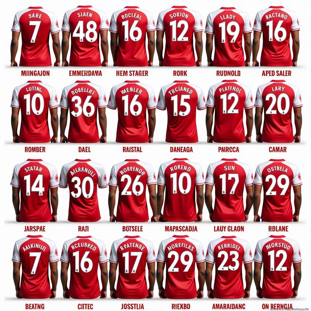 Arsenal Squad 2020 with Shirt Numbers