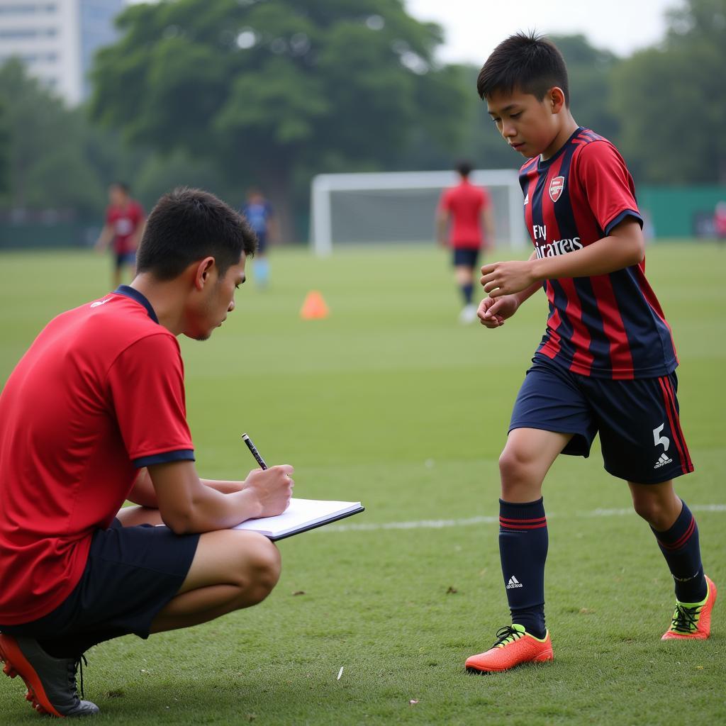 Arsenal Scout Watching Vietnamese Youth Match