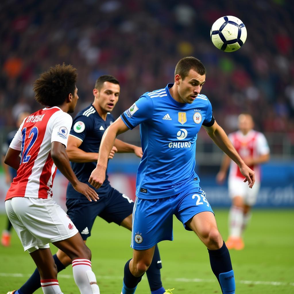 Artem Dzyuba playing for Zenit Saint Petersburg