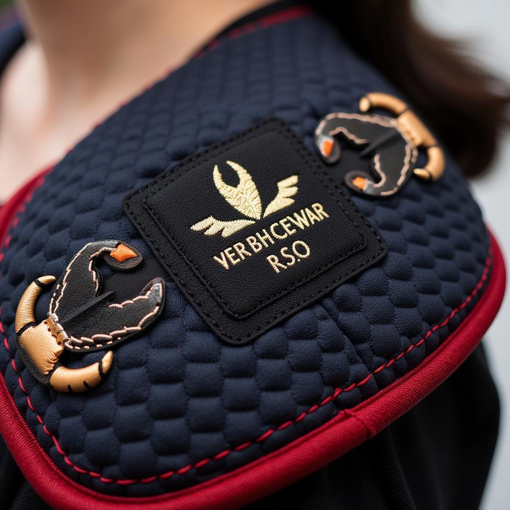 Close-up of Authentic Sailor Crab Shoulder Pad Details