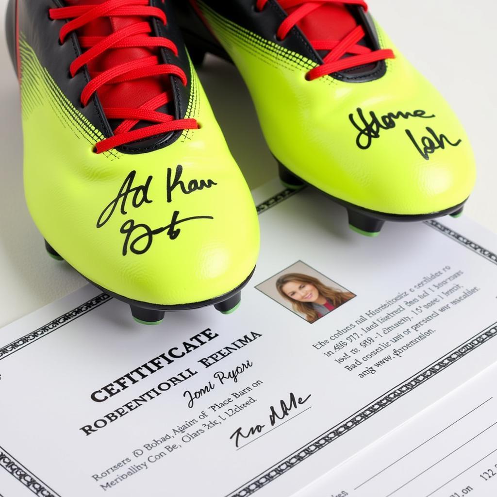 Authentic Signed Boots with Certificate