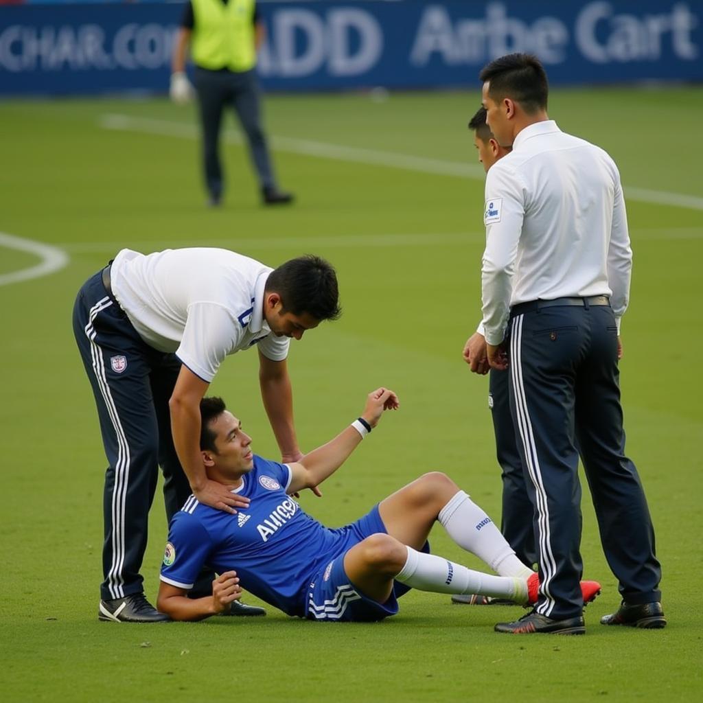 Avispa Fukuoka player injured after tackle