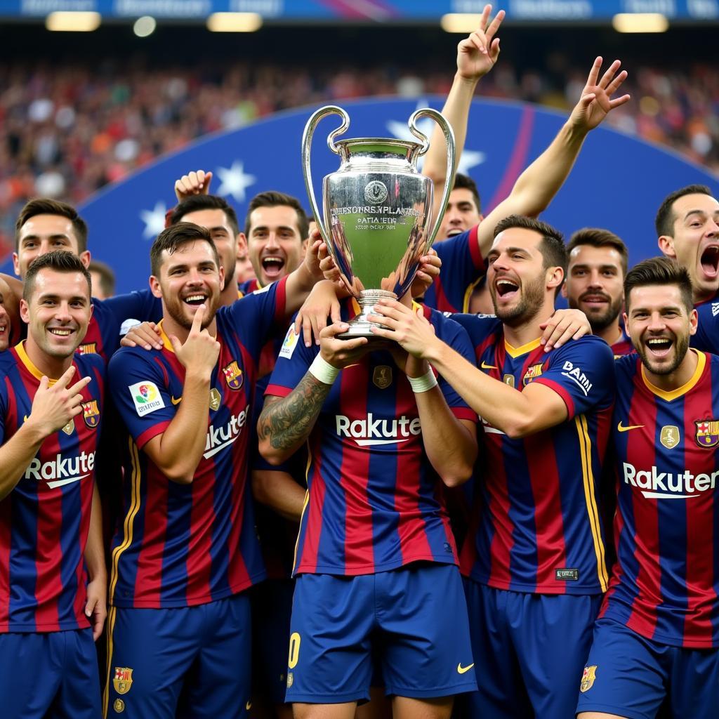 Barca Celebrates Champions League Victory in SS15