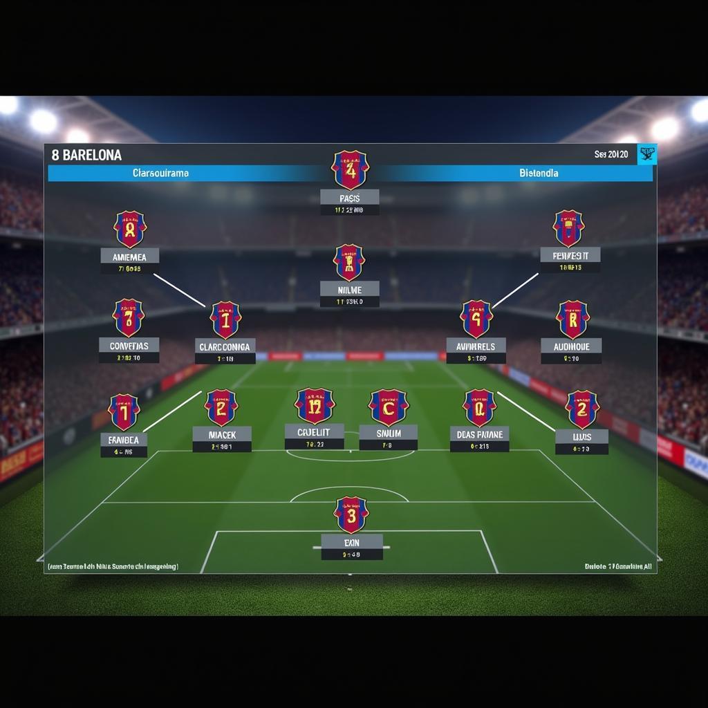 Barcelona Squad Lineup in PES 2020