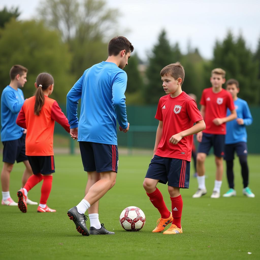 Belarusian Youth Football Training Session