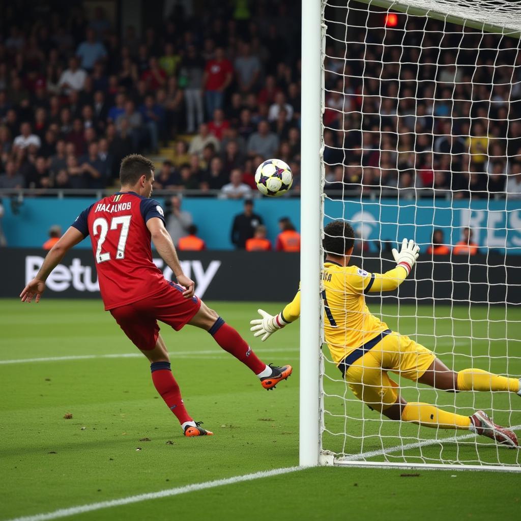 Bounou saves Haaland's penalty